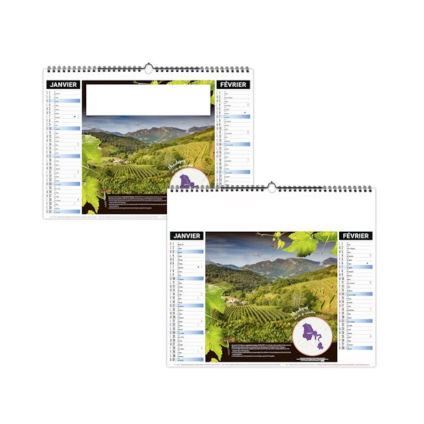 Calendrier illustré personnalisable - ECO Thème 6